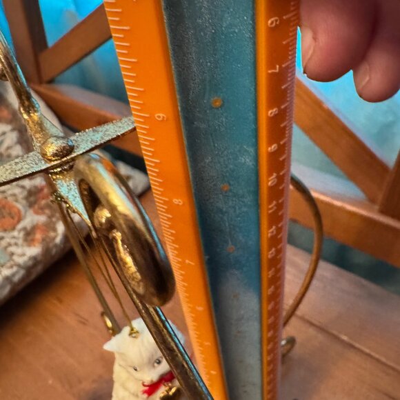 Pier 1 Gold Metal 8.75”T ORNAMENT DISPLAY STAND: Ornaments Up To 4” In Diameter - Picture 6 of 6